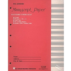 Standard Loose Leaf Manuscript Paper (Pink)