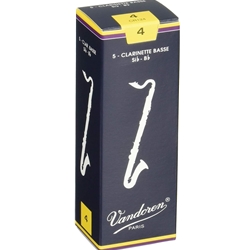 Vandoren CR124_36166 VAND BASS/CLAR REED #4    5/BX