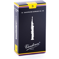 Vandoren SR203_36227 VAND SOPRANO SAX REED #3 10/BX