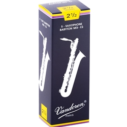 Vandoren SR2425_60324 VAND 2.5 BARI SAX RD 5/BX