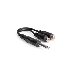 YPR103_86104 HOSA MONO 1/4 PHONE(M)-2 RCA(F