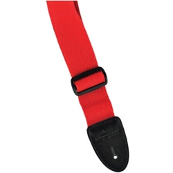 ST LOUIS USA-20RD Nylon Web Strap Leather Ends Red