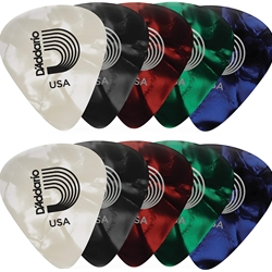 D ADDARIO 1CAP4-10 Classic Celluloid Medium Pics pk/10